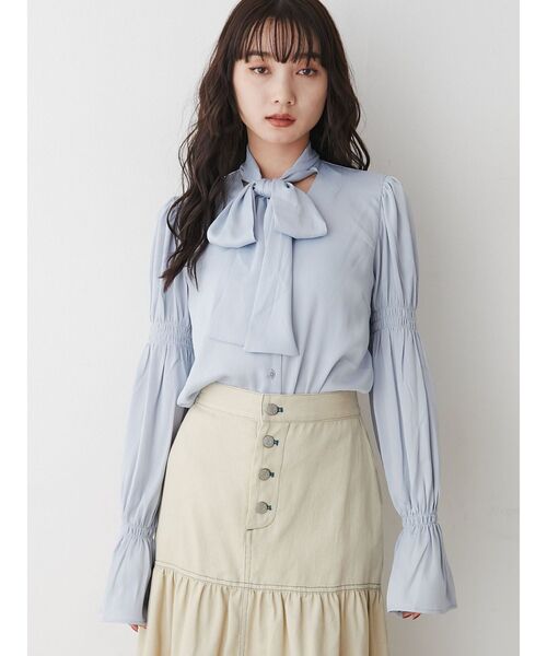 jouetie(ジュエティ)の「リボンタイブラウス(シャツ/ブラウス・レディース・アイボリー/ブルー/ピンク/ブラック・MEDIUM)」の20枚目の写真