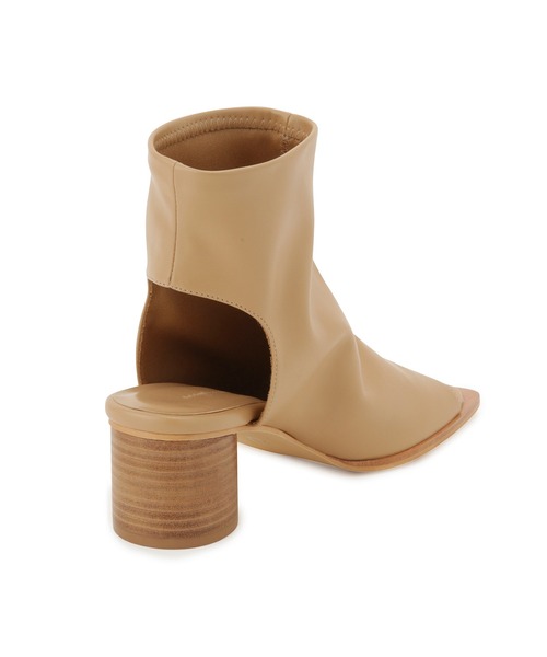 ADAM ET ROPE'（アダムエロペ）の「ストレッチブーツサンダル（ブーツ・レディース・ブラック/ベージュ・23.5cm/24.5cm/23.0cm/24.0cm）」の3枚目の写真