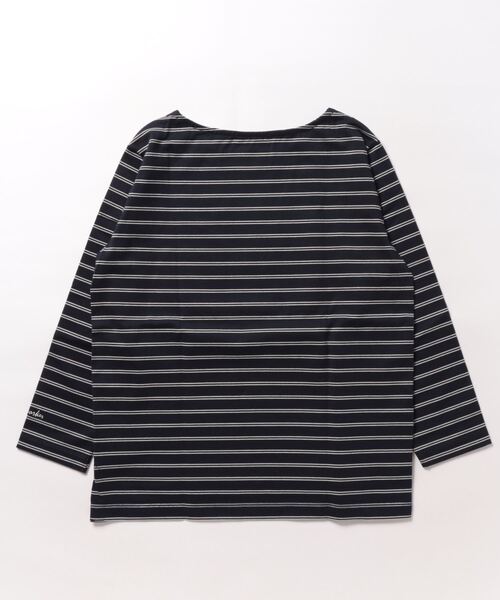 NEWYORKER(ニューヨーカー)の「スビンギザ天竺 オリジナルボーダー7分袖カットソー(Tシャツ/カットソー・レディース・ライトグレー/ネイビー・L/M)」の15枚目の写真