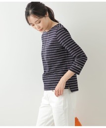 スビンギザ天竺 オリジナルボーダー7分袖カットソー