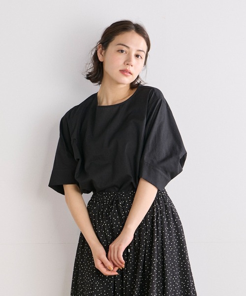 INED CLARO（イネドクラロ）の「リネンコットンブラウス【セットアップ対応】（シャツ/ブラウス・レディース・オレンジ/ブルー/ブラック・フリー）」の2枚目の写真