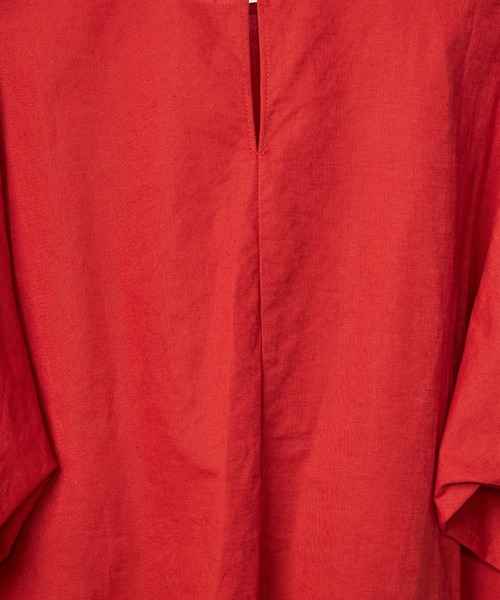 INED CLARO（イネドクラロ）の「リネンコットンブラウス【セットアップ対応】（シャツ/ブラウス・レディース・オレンジ/ブルー/ブラック・フリー）」の16枚目の写真