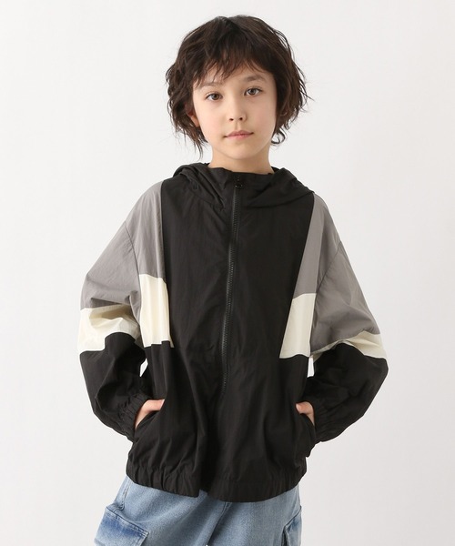 GLOBAL WORK(グローバルワーク)の「洗える撥水切り替えパーカー/995350(ナイロンジャケット・キッズ・ブラック×グレー/ブラック×ブルー・120cm/130cm/140cm/150cm/160cm/170cm)」の9枚目の写真