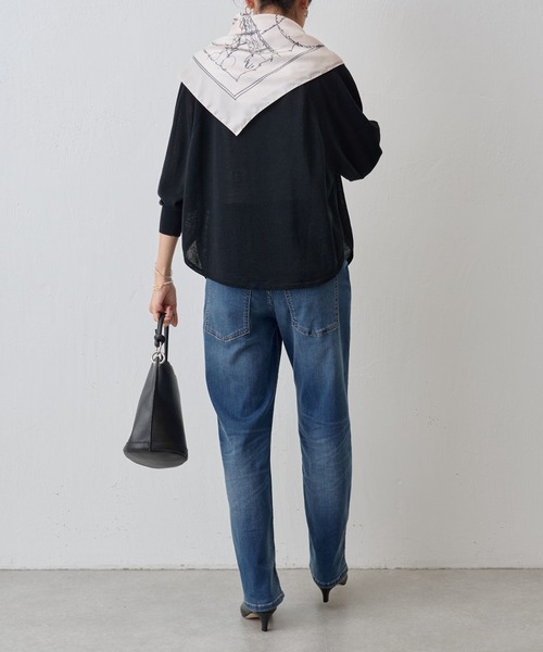 BEARDSLEY（ビアズリー）の「シルクスカーフ（パリ柄）（バンダナ/スカーフ・レディース・オレンジ/ベージュ・FREE）」の5枚目の写真