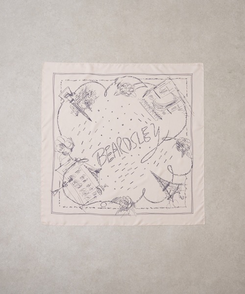 BEARDSLEY（ビアズリー）の「シルクスカーフ（パリ柄）（バンダナ/スカーフ・レディース・オレンジ/ベージュ・FREE）」の14枚目の写真