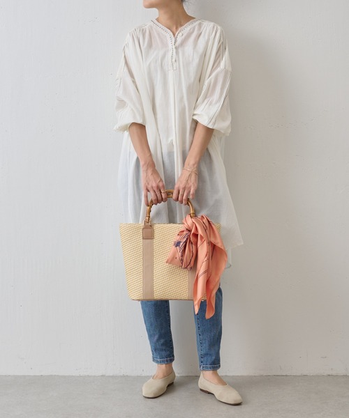 BEARDSLEY（ビアズリー）の「シルクスカーフ（パリ柄）（バンダナ/スカーフ・レディース・オレンジ/ベージュ・FREE）」の18枚目の写真