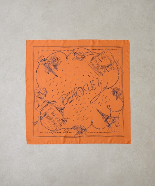 BEARDSLEY（ビアズリー）の「シルクスカーフ（パリ柄）（バンダナ/スカーフ・レディース・オレンジ/ベージュ・FREE）」の13枚目の写真