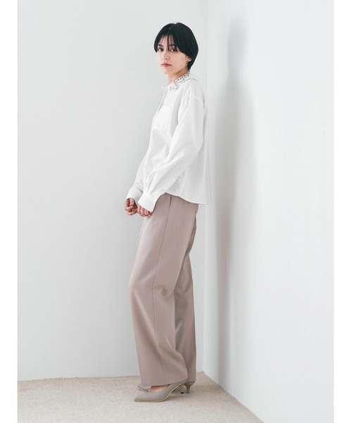 YECCA VECCA（イェッカヴェッカ）の「サイドベルテッドハイウエストパンツ（その他パンツ・レディース・アイボリー/グリーン/ベージュ/ネイビー・S/M/M-L）」の17枚目の写真