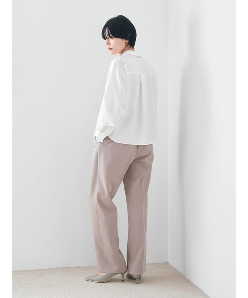 YECCA VECCA（イェッカヴェッカ）の「サイドベルテッドハイウエストパンツ（その他パンツ・レディース・アイボリー/グリーン/ベージュ/ネイビー・S/M/M-L）」の18枚目の写真