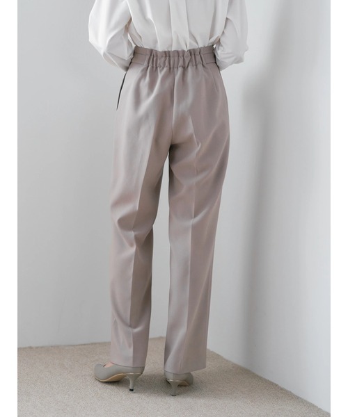 YECCA VECCA（イェッカヴェッカ）の「サイドベルテッドハイウエストパンツ（その他パンツ・レディース・アイボリー/グリーン/ベージュ/ネイビー・S/M/M-L）」の13枚目の写真