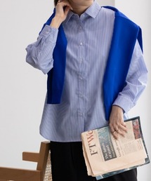 NAVY ストライプシャツ