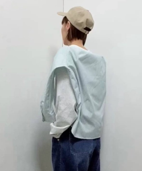 セール】NAVY ストライプシャツ（シャツ/ブラウス）｜NAVY（ネイビー