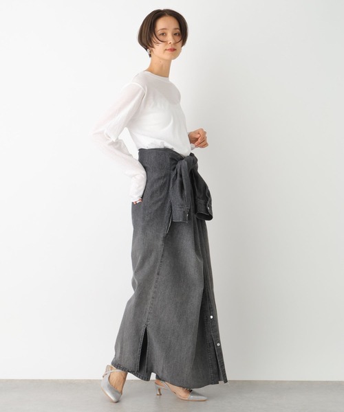 【セール】デニムロングシャツワンピース 987257（ワンピース）｜LEPSIM（レプシィム）