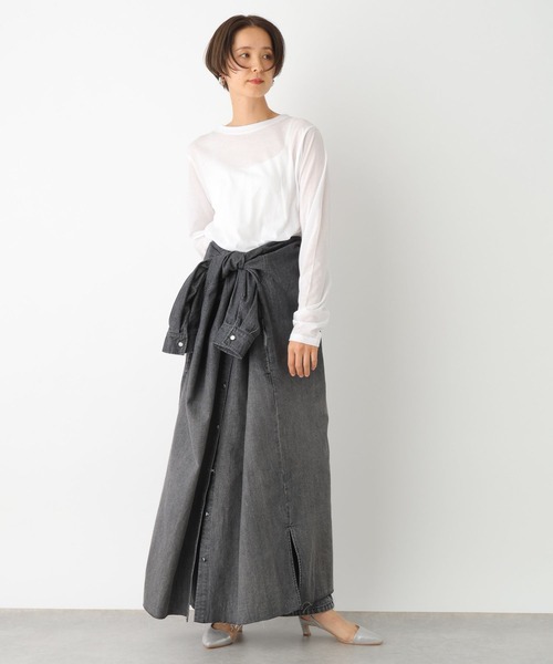 【セール】デニムロングシャツワンピース 987257（ワンピース）｜LEPSIM（レプシィム）