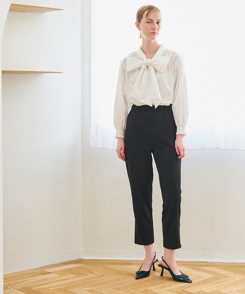 coca（coca）（コカ）の「裾スリットジョーゼットテーパードパンツ[セットアップ対応]（スラックス・レディース・ブラック/グレイッシュベージュ・L/M）」の10枚目の写真