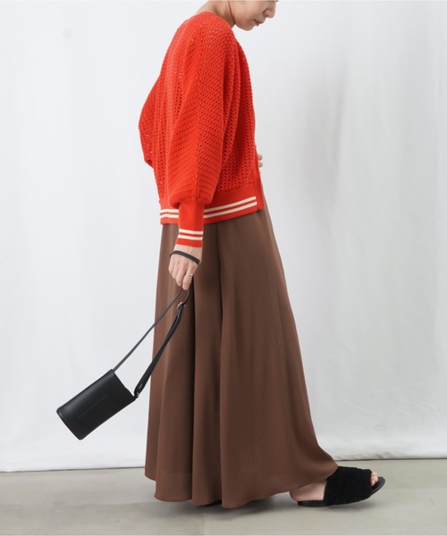 LUCA/LADY LUCK LUCA(ルカ/レディラックルカ)の「LC/LLL メッシュニットブルゾン / ラインニットブルゾン(ブルゾン・レディース・オフホワイト/レッド/ベージュ/ブラック・FREE)」の13枚目の写真