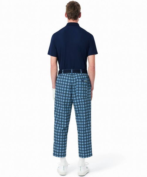 LACOSTE（ラコステ）の「吸水速乾 ウルトラドライ チェックゴルフパンツ（チノパンツ・メンズ・グリーン/ネイビー/ベージュ/モスグリーン/ダークブルー/グリーン系その他/オリーブ・38/40/42/44）」の9枚目の写真