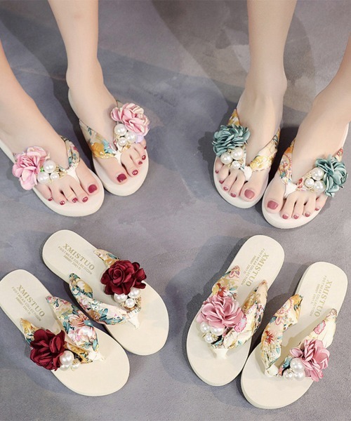 Miniministore(ミニミニストア)の「ビーチサンダル 造花飾り トングサンダル(サンダル・レディース・ブラック系1/ブラック系3/ベージュ系3/ブラック系2/ベージュ系1/ベージュ系2・22.5cm/23.0cm/23.5cm/24.5cm/24.0cm)」の13枚目の写真