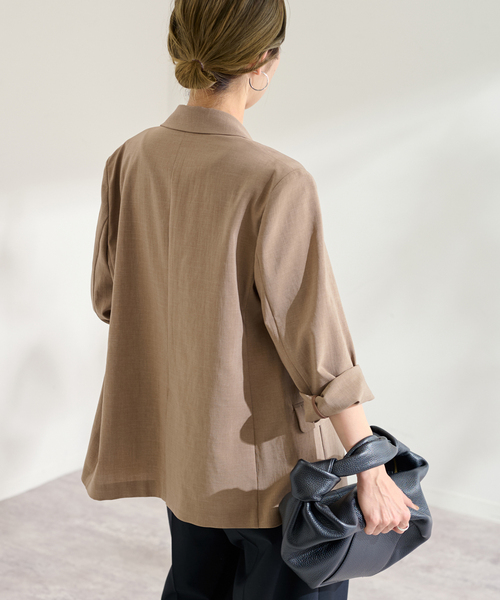 セール】撥水強撚ポリエステルジャケット（テーラードジャケット