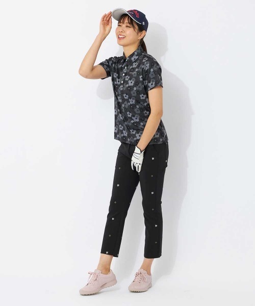 marie claire(マリ・クレール)の「【marie claire/マリ.クレール】レディースフラワープリント半袖シャツ ゴルフ(シャツ/ブラウス・レディース・ホワイト/ブラック/イエロー・LARGE/X-LARGE/XX-LARGE/MEDIUM)」の15枚目の写真
