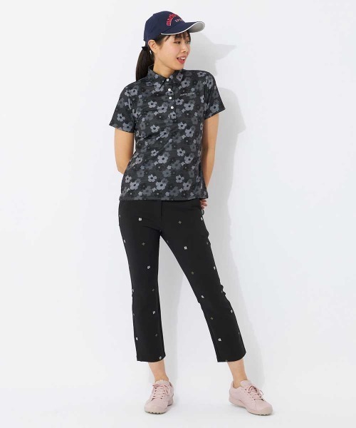 marie claire(マリ・クレール)の「【marie claire/マリ.クレール】レディースフラワープリント半袖シャツ ゴルフ(シャツ/ブラウス・レディース・ホワイト/ブラック/イエロー・LARGE/X-LARGE/XX-LARGE/MEDIUM)」の16枚目の写真