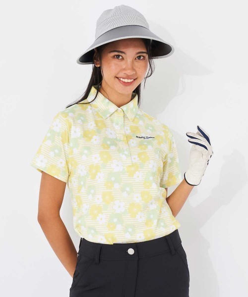 marie claire(マリ・クレール)の「【marie claire/マリ.クレール】レディースフラワープリント半袖シャツ ゴルフ(シャツ/ブラウス・レディース・ホワイト/ブラック/イエロー・LARGE/X-LARGE/XX-LARGE/MEDIUM)」の22枚目の写真