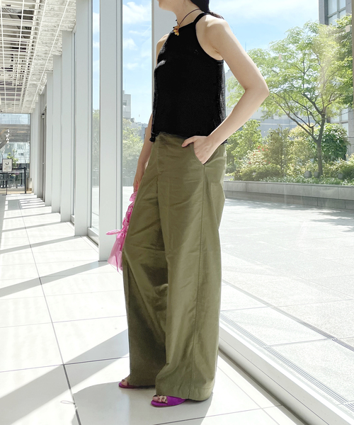 IENA LA BOUCLE(イエナラブークル)の「IENA LA BOUCLE リネンコットン透かし編みキャミソール(キャミソール・レディース・ホワイト/ブラック・FREE)」の10枚目の写真