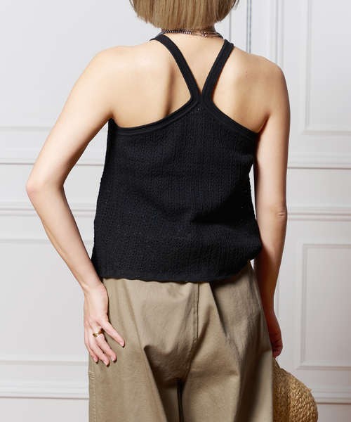 IENA LA BOUCLE(イエナラブークル)の「IENA LA BOUCLE リネンコットン透かし編みキャミソール(キャミソール・レディース・ホワイト/ブラック・FREE)」の16枚目の写真