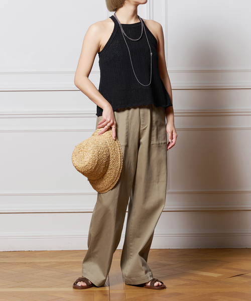 IENA LA BOUCLE(イエナラブークル)の「IENA LA BOUCLE リネンコットン透かし編みキャミソール(キャミソール・レディース・ホワイト/ブラック・FREE)」の18枚目の写真