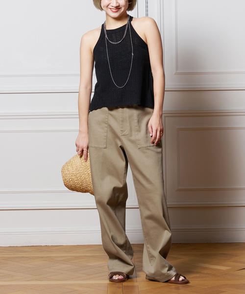IENA LA BOUCLE(イエナラブークル)の「IENA LA BOUCLE リネンコットン透かし編みキャミソール(キャミソール・レディース・ホワイト/ブラック・FREE)」の22枚目の写真