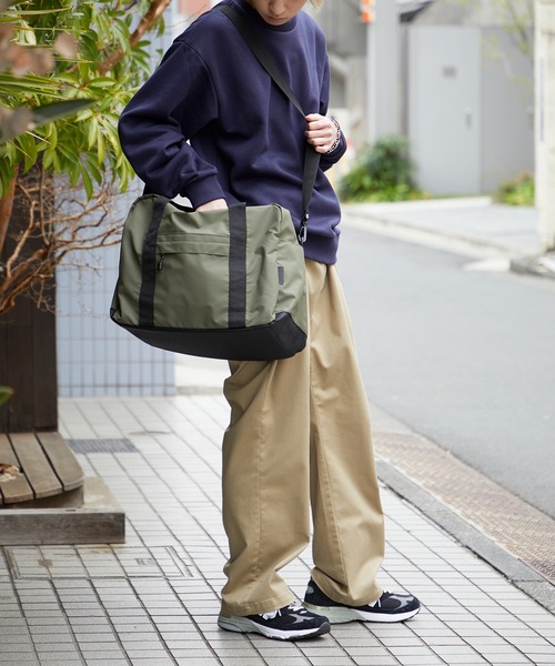 セール】【FORECAST】防水コーティングトートバッグ ボストンバッグ