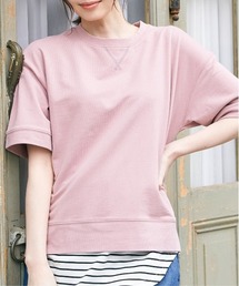 ミニ裏毛スウェットライク半袖Tシャツ