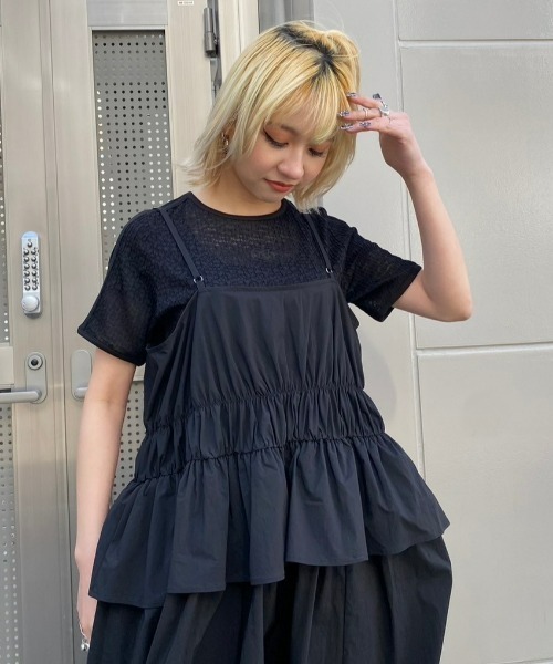 Candy Stripper(キャンディストリッパー)の「CND COMPACT Tシャツ(Tシャツ/カットソー・レディース・ブラック/ブラック系その他/オフホワイト・2)」の14枚目の写真