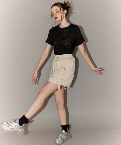 Candy Stripper(キャンディストリッパー)の「CND COMPACT Tシャツ(Tシャツ/カットソー・レディース・ブラック/ブラック系その他/オフホワイト・2)」の11枚目の写真