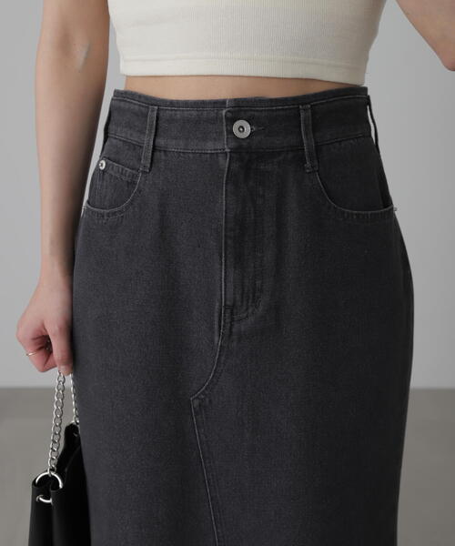 FREE'S MART（フリーズマート）の「◆フロントスリットナローデニムスカート（デニムスカート・レディース・ブラック系その他/ライトインディゴブルー・MEDIUM/SMALL）」の20枚目の写真