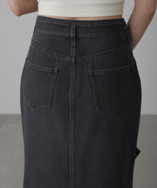 FREE'S MART（フリーズマート）の「◆フロントスリットナローデニムスカート（デニムスカート・レディース・ブラック系その他/ライトインディゴブルー・MEDIUM/SMALL）」の13枚目の写真