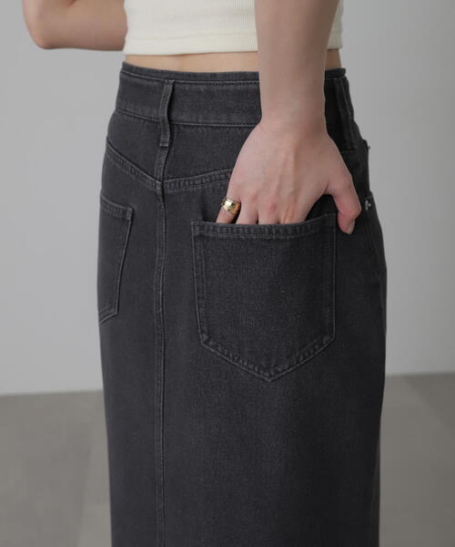 FREE'S MART（フリーズマート）の「◆フロントスリットナローデニムスカート（デニムスカート・レディース・ブラック系その他/ライトインディゴブルー・MEDIUM/SMALL）」の14枚目の写真