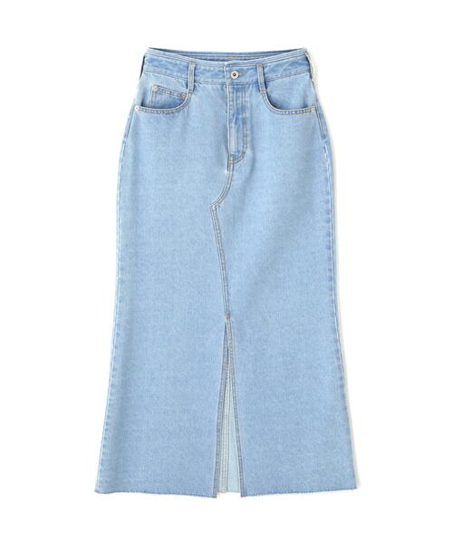 FREE'S MART（フリーズマート）の「◆フロントスリットナローデニムスカート（デニムスカート・レディース・ブラック系その他/ライトインディゴブルー・MEDIUM/SMALL）」の8枚目の写真