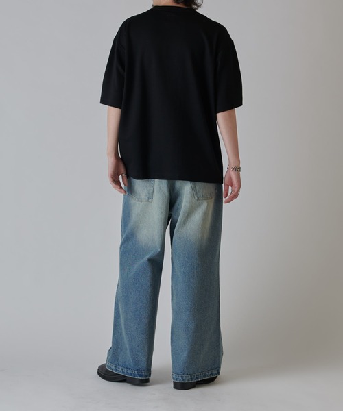 Lui's（ルイス）の「PARIS エンブロイダリー T（Tシャツ/カットソー・メンズ・ホワイト/ネイビー/ブラック・M/S）」の5枚目の写真