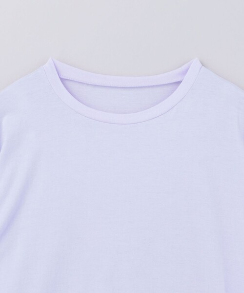 6(ロク)の「<6(ROKU)>コットン ロングスリーブ Tシャツ(Tシャツ/カットソー・レディース・ライトブルー/ライラック/ホワイト・FREE)」の9枚目の写真