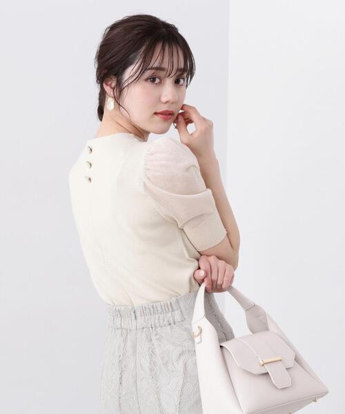 EDIT COLOGNE（エディットコロン）の「【美人百花4月号 掲載商品】ワンハンドルトートバッグ（トートバッグ・レディース・オフホワイト/ブラック/ベージュ・ﾌﾘ-）」の7枚目の写真