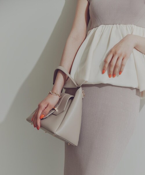 EDIT COLOGNE（エディットコロン）の「【美人百花4月号 掲載商品】ワンハンドルトートバッグ（トートバッグ・レディース・オフホワイト/ブラック/ベージュ・ﾌﾘ-）」の10枚目の写真