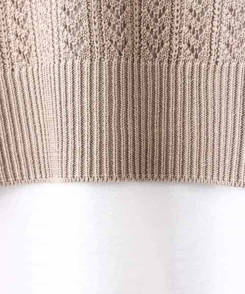 MK MICHEL KLEIN（エムケーミッシェルクラン）の「レーシー編みニット