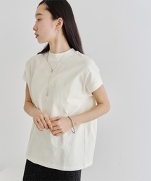 titivate | モックネックフレンチスリーブTシャツ(Tシャツ/カットソー)