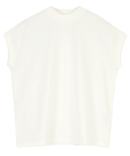 titivate（ティティベイト）の「モックネックフレンチスリーブTシャツ（Tシャツ/カットソー・レディース・ピンク/ベージュ/ブラック/オフホワイト・M）」の13枚目の写真