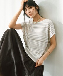 23区（ニジュウサンク）の「【洗える】コットンアセテート バックボタン ニット（ニット/セーター）」