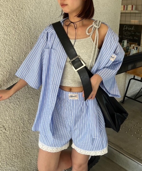 nemne store（ネンネストア）の「【サイズアソートあり】カップ付きマルチwayリボンキャミソール（キャミソール・レディース・杢グレー/アイボリー/ライトブルー/ブラック/レッド/ピンク/ネイビー・MEDIUM/SMALL/X-SMALL）」の3枚目の写真