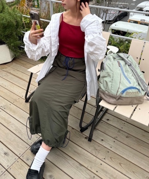 nemne store（ネンネストア）の「【サイズアソートあり】カップ付きマルチwayリボンキャミソール（キャミソール・レディース・杢グレー/アイボリー/ライトブルー/ブラック/レッド/ピンク/ネイビー・MEDIUM/SMALL/X-SMALL）」の7枚目の写真