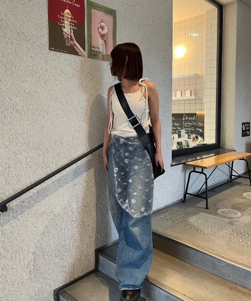 nemne store（ネンネストア）の「【サイズアソートあり】カップ付きマルチwayリボンキャミソール（キャミソール・レディース・杢グレー/アイボリー/ライトブルー/ブラック/レッド/ピンク/ネイビー・MEDIUM/SMALL/X-SMALL）」の10枚目の写真