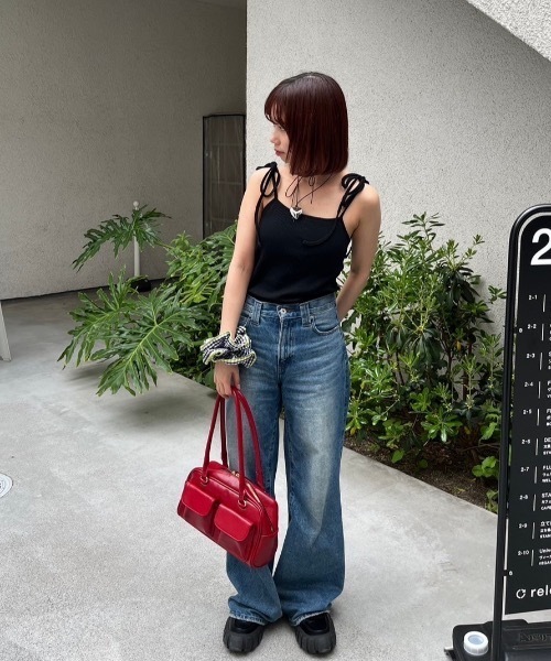 nemne store（ネンネストア）の「【サイズアソートあり】カップ付きマルチwayリボンキャミソール（キャミソール・レディース・杢グレー/アイボリー/ライトブルー/ブラック/レッド/ピンク/ネイビー・MEDIUM/SMALL/X-SMALL）」の17枚目の写真